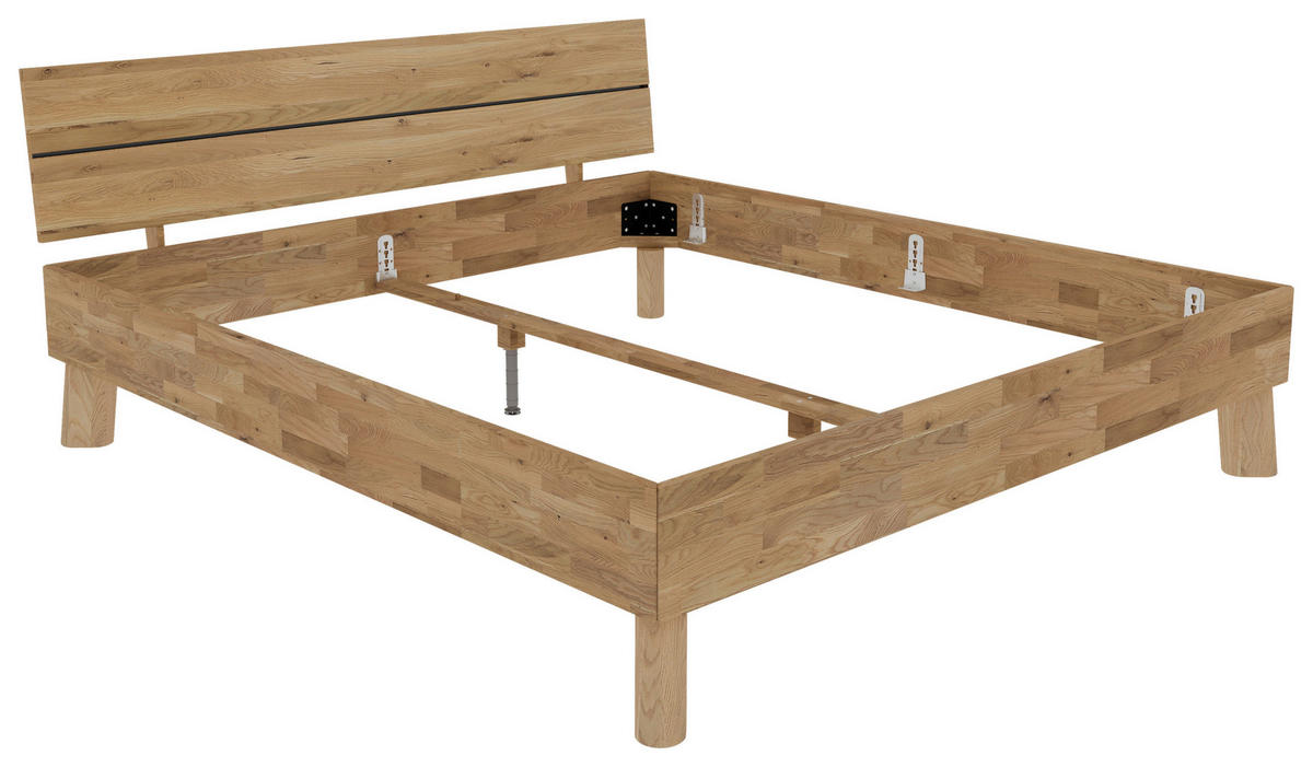 BETT 180/200 cm  in Naturfarben  - Naturfarben, MODERN, Holz (180/200cm) - MID.YOU