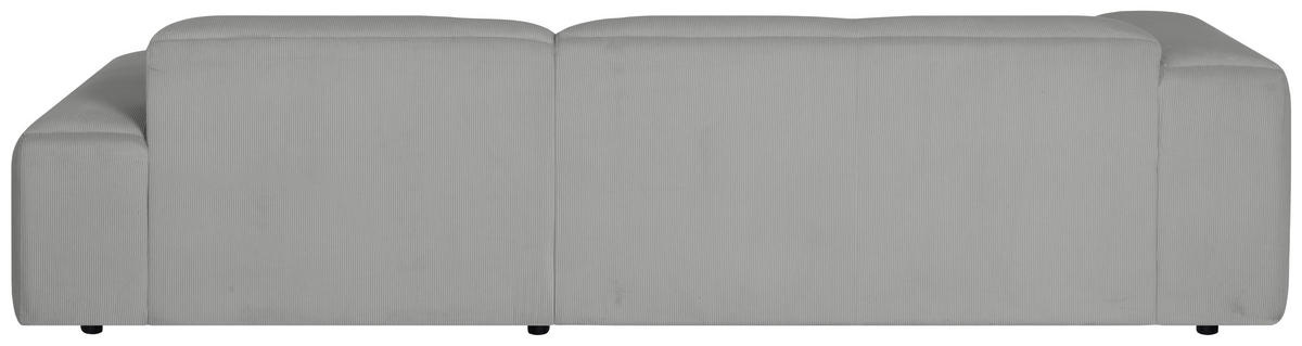 ECKSOFA in Cord Hellgrau  - Hellgrau/Schwarz, Design, Kunststoff/Textil (304/200cm) - MID.YOU