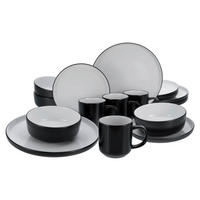 KOMBISERVICE Nordic Cool Black 16-teilig  - Grauweiß/Schwarz, Basics, Keramik - Creatable