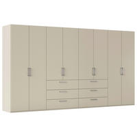 DREHTÜRENSCHRANK 400/223/61 cm,  in Champagner, 8 Tür(en)  - Edelstahlfarben/Champagner, Basics, Holzwerkstoff/Metall (400/223/61cm) - Novel