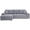 ECKSOFA  in Webstoff Blau, Grau  194/280 cm  - Blau/Silberfarben, MODERN, Kunststoff/Textil (194/280cm) - Carryhome