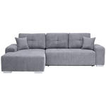 ECKSOFA  in Webstoff Blau, Grau  194/280 cm  - Blau/Silberfarben, MODERN, Kunststoff/Textil (194/280cm) - Carryhome