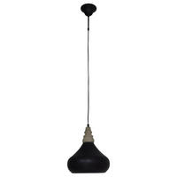 HÄNGELEUCHTE Pinhead 26/120 cm   - Anthrazit, KONVENTIONELL, Holz/Metall (26/120cm) - Näve