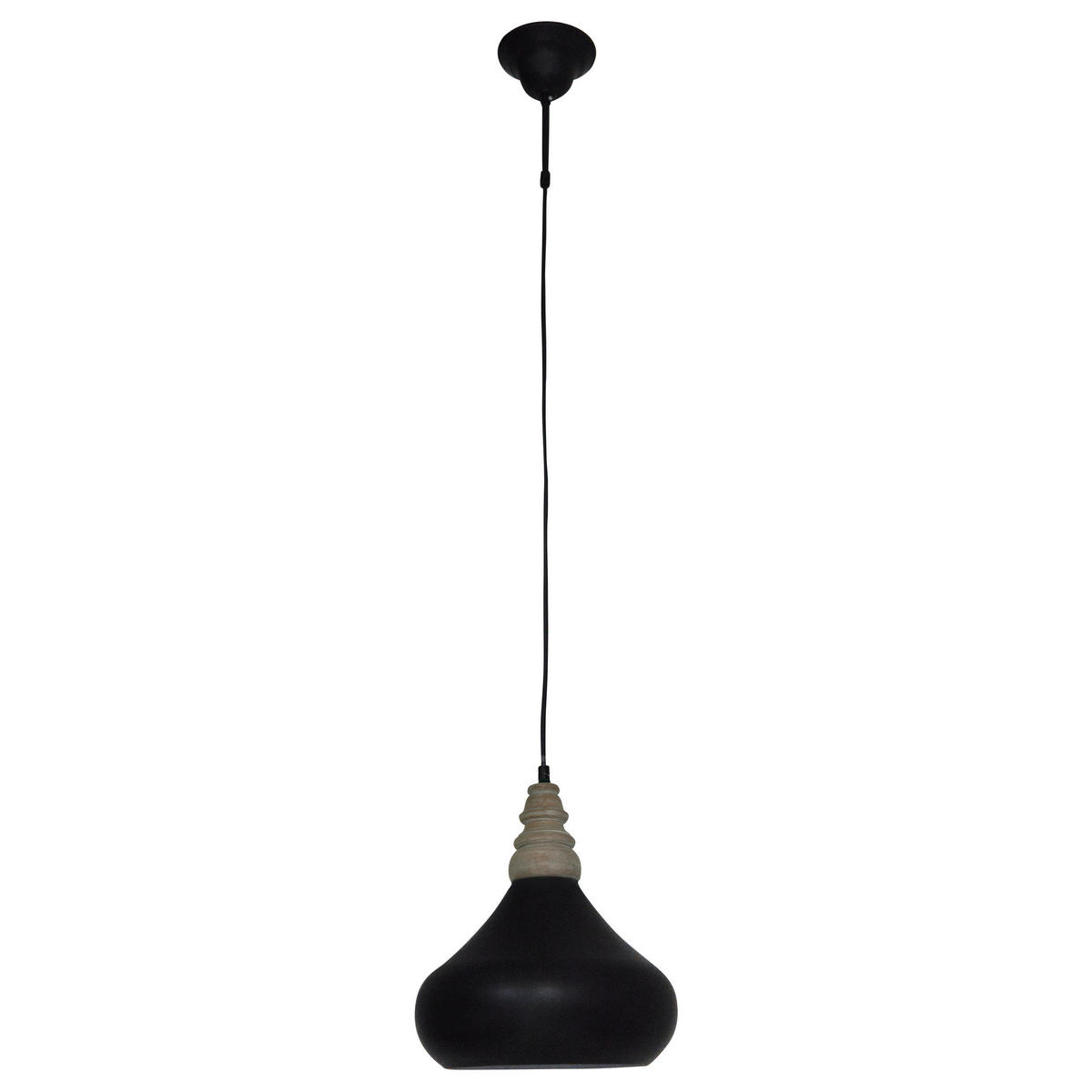 HÄNGELEUCHTE Pinhead 26/120 cm   - Anthrazit, KONVENTIONELL, Holz/Metall (26/120cm) - Näve