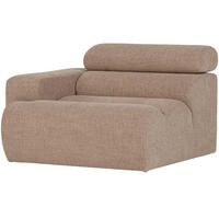 SOFAELEMENT Novi Bouclé Taupe  - Taupe, Design, Kunststoff/Textil (109/86/113cm) - Livetastic