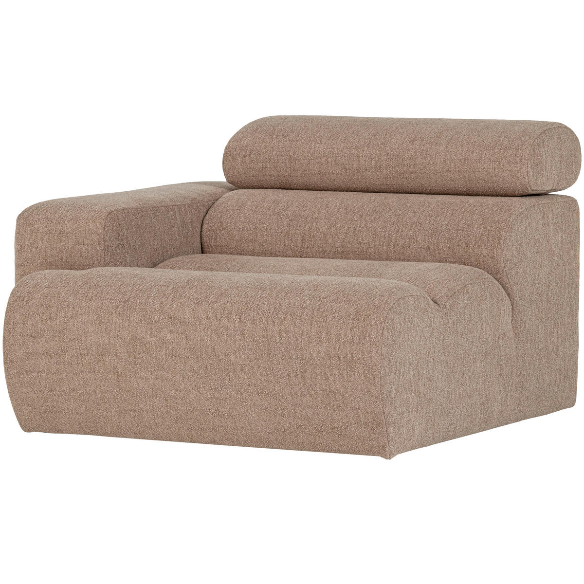 SOFAELEMENT Novi Bouclé Taupe  - Taupe, Design, Kunststoff/Textil (109/86/113cm) - Livetastic
