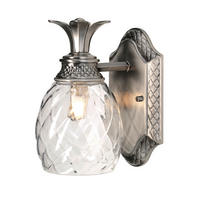 BADEZIMMER-WANDLEUCHTE Elstead HK Plant Bath PL 22/12,4/16.5 cm   - Nickelfarben, LIFESTYLE, Glas/Metall (22/12,4/16.5cm) - Elstead Lighting