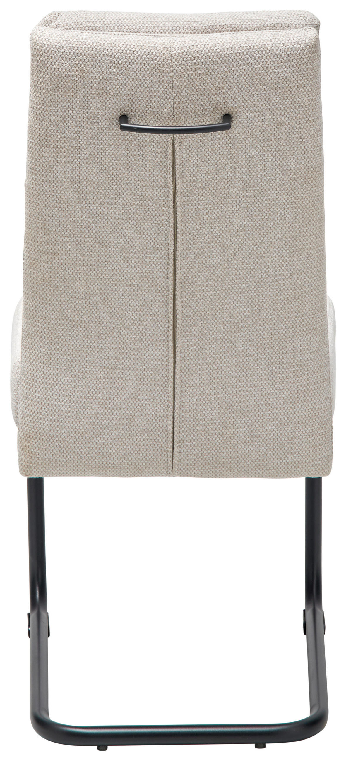 SCHWINGSTUHL  in Eisen Webstoff  - Beige/Schwarz, LIFESTYLE, Holz/Textil (45/94/62cm) - MID.YOU