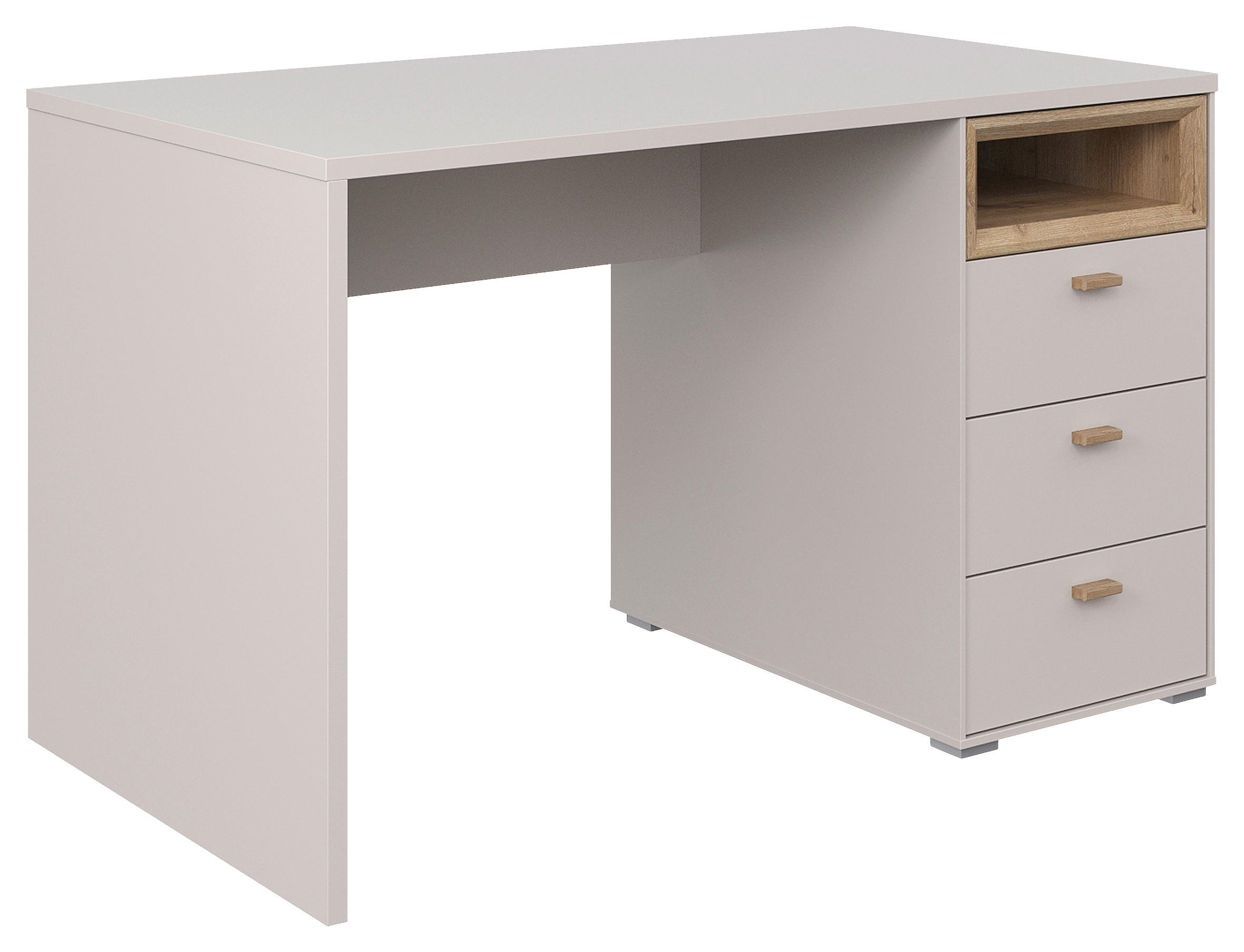 SCHREIBTISCH 120/70/74 cm  in Eichefarben, Sandfarben  - Sandfarben/Eichefarben, Konventionell, Holz/Holzwerkstoff (120/70/74cm) - Hom`in