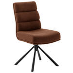 STUHL  in Stahl Webstoff Metall, Textil  - Rostfarben/Schwarz, Design, Textil/Metall (47/90/64cm) - Dieter Knoll