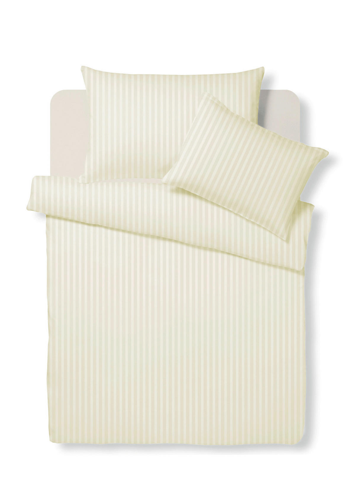 KOPFKISSENBEZUG Bio Stripe 50/70 cm  - Sandfarben, Basics, Textil (50/70cm) - Bio:Vio