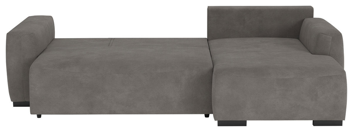 ECKSOFA  in Mikrofaser Grau  - Schwarz/Grau, Trend, Kunststoff/Textil (252/170cm) - MID.YOU