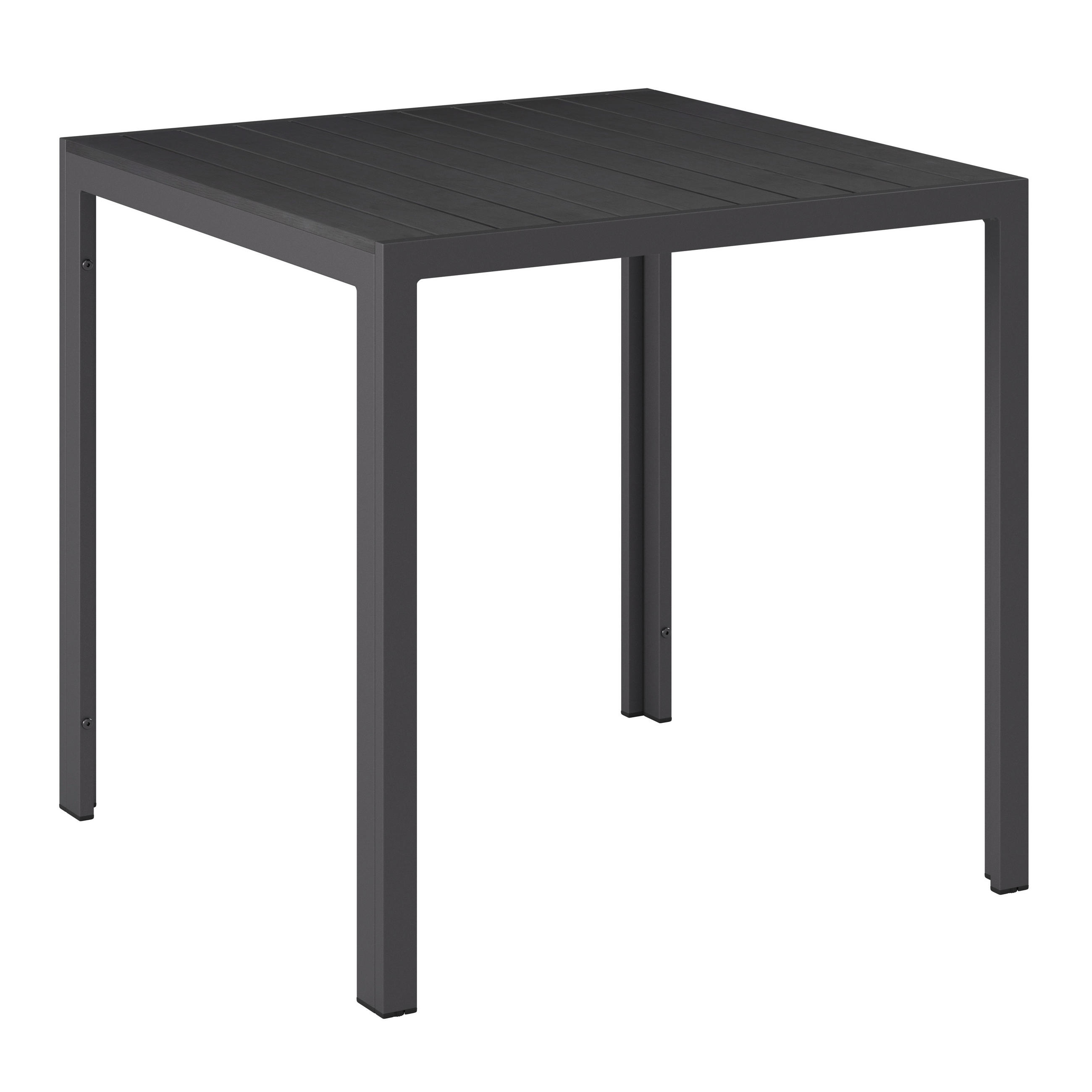 ZAHRADNÍ STŮL, kov, plast, 75/74/75 cm - černá, Moderní, kov/plast (75/74/75cm) - Ambia Garden