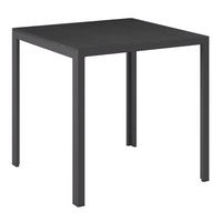 GARTENTISCH Metall, Kunststoff quadratisch  - Schwarz, MODERN, Kunststoff/Metall (75/74/75cm) - Ambia Garden