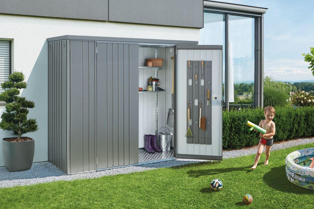 GERÄTESCHRANK 227/182,5/83 cm  - Silberfarben, Design, Metall (227/182,5/83cm) - Biohort