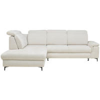 ECKSOFA in Struktur Beige  - Beige/Schwarz, Design, Textil/Metall (270/292cm) - Stylife