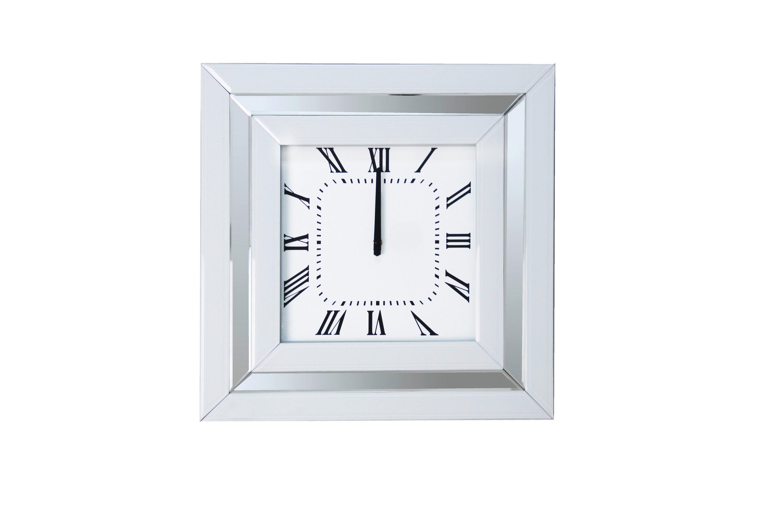 STOLNI SAT   25,5/25,5/6,5 cm       - srebrne boje, Design, staklo/drvni materijal (25,5/25,5/6,5cm) - Ti'me