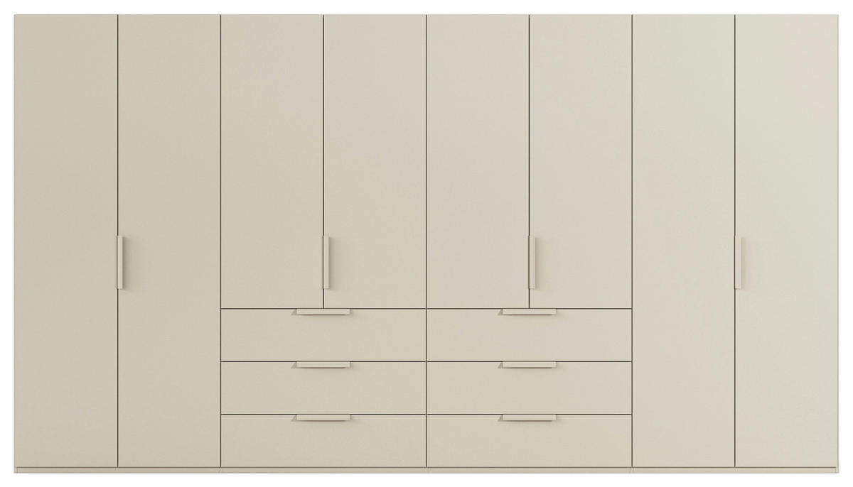 DREHTÜRENSCHRANK 400/235/61 cm,  in Champagner, 8-türig  - Champagner, Basics, Holzwerkstoff/Metall (400/235/61cm) - Novel