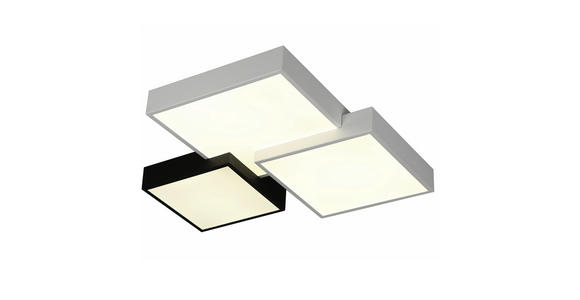 LED-DECKENLEUCHTE 60,5/54/12,7 cm - Schwarz/Weiß, Design, Kunststoff/Metall (60,5/54/12,7cm) - Ambiente