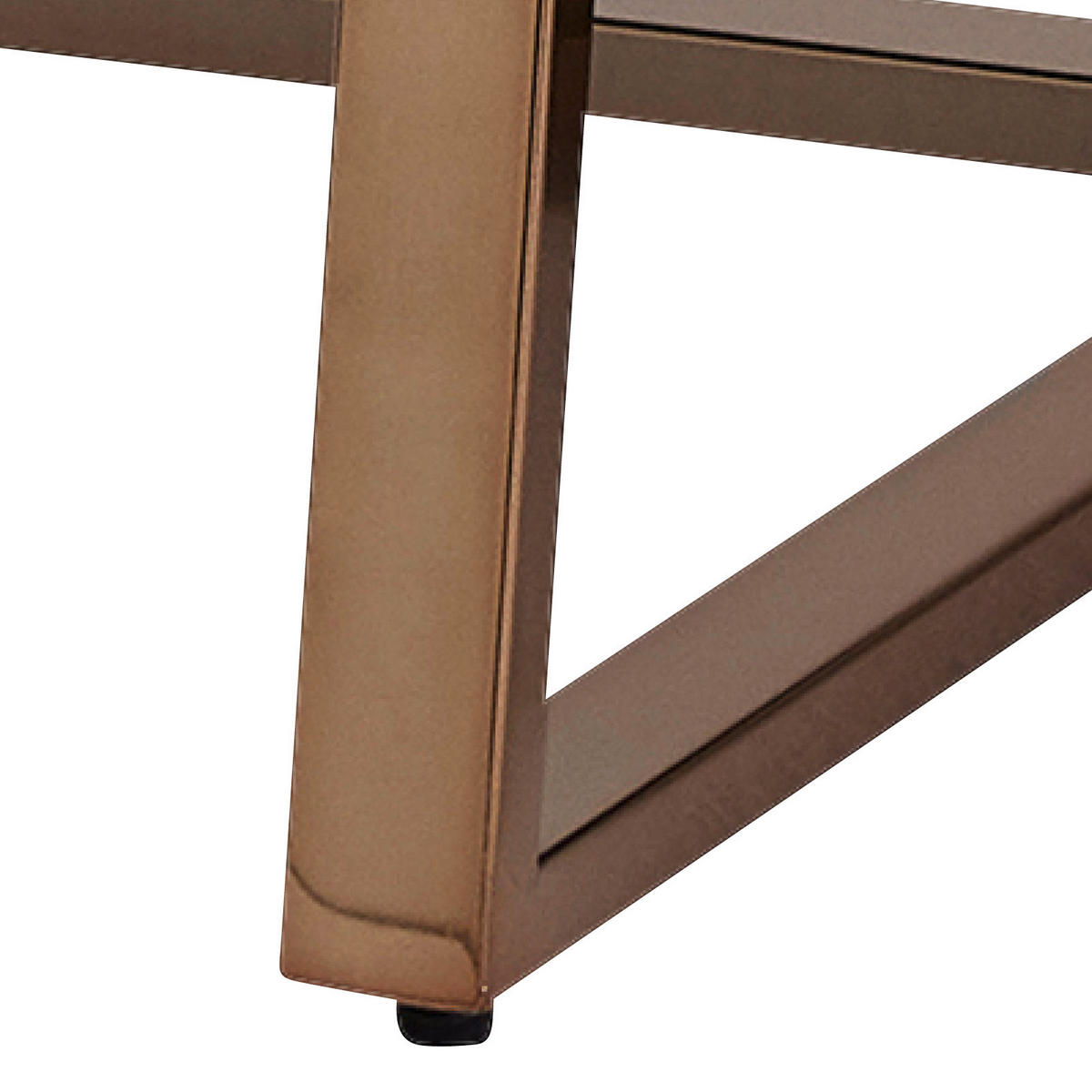 COUCHTISCH in Glas 78/78/42,5 cm  - Goldfarben/Schwarz, Design, Glas/Metall (78/78/42,5cm) - MID.YOU