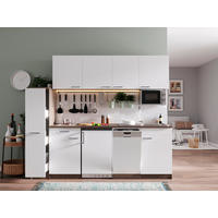 MODULKÖK 225 cm   i vit  - vit/aluminiumfärg, Basics, trämaterial/plast (225cm) - Respekta