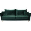 SCHLAFSOFA in Samt Grün  - Goldfarben/Grün, Design, Textil/Metall (235/96/104cm) - MID.YOU