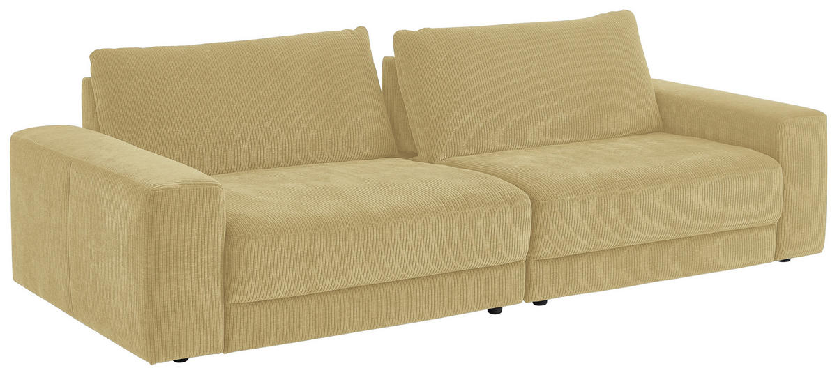 BIGSOFA in Chenille, Jacquard Honig  - Schwarz/Honig, Design, Kunststoff/Textil (270/83/125cm) - Niels Andersson