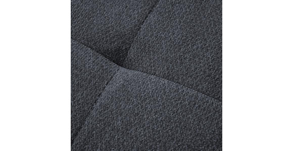 ECKSOFA in Chenille Dunkelblau  - Schwarz/Dunkelblau, MODERN, Textil/Metall (182/290cm) - Hom`in