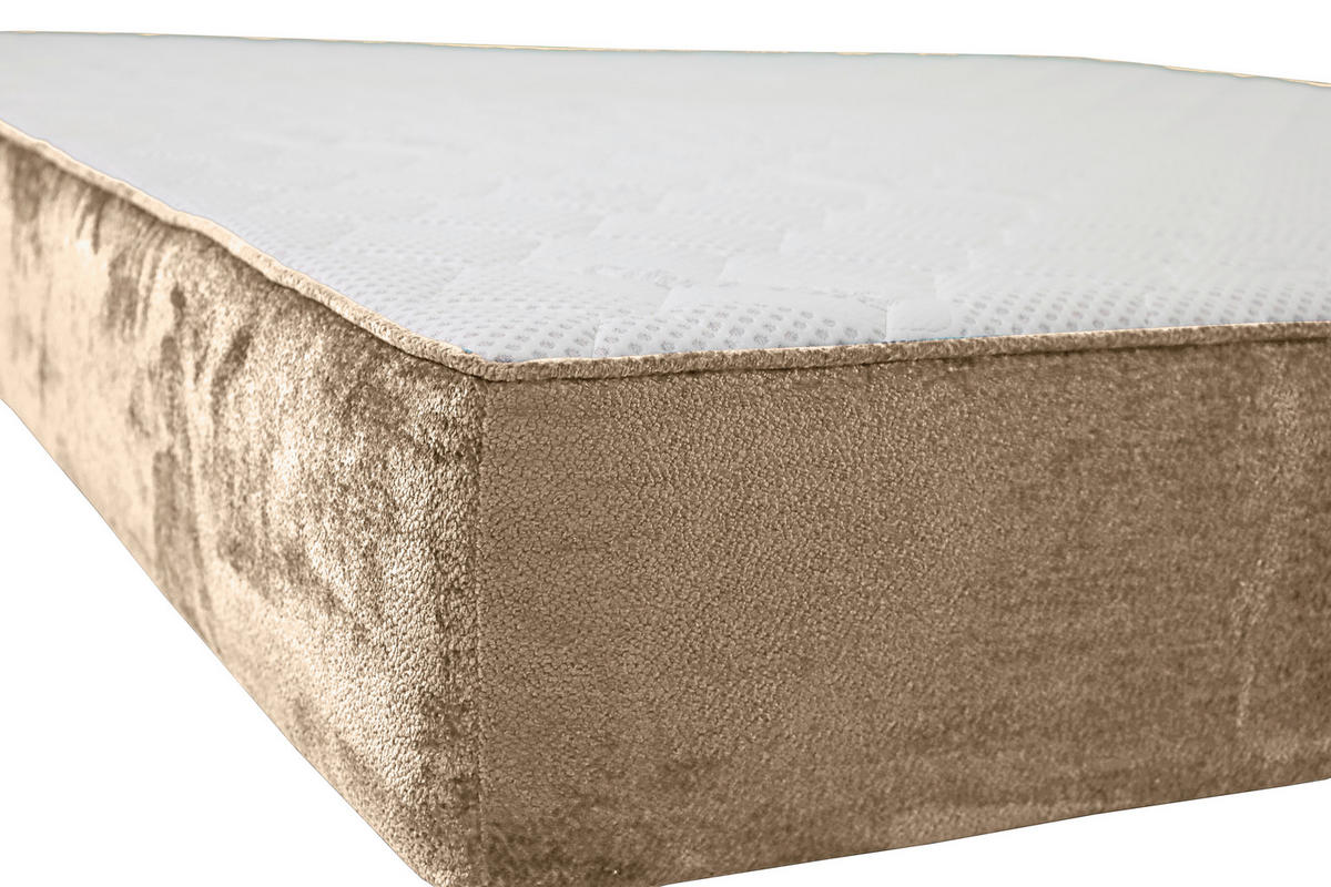TASCHENFEDERKERNMATRATZE 180/200 cm Höhe ca. 25 cm 7 -Zonen - Beige/Weiß, Trend, Textil (180/200cm) - Esposa