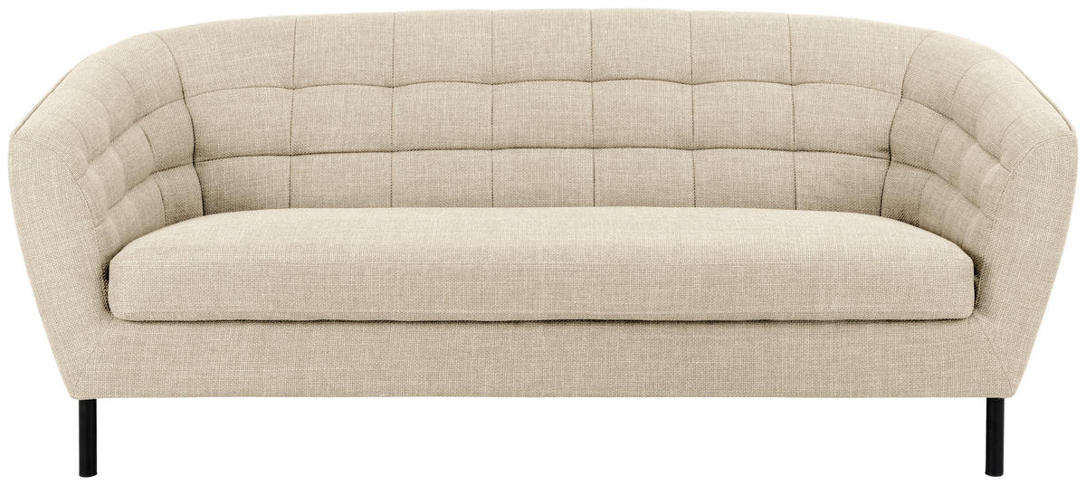 HÁROMÜLÉSES KANAPÉ textil krémszínű  - krémszínű/fekete, Design, textil/fém (191/78/84cm) - MID.YOU