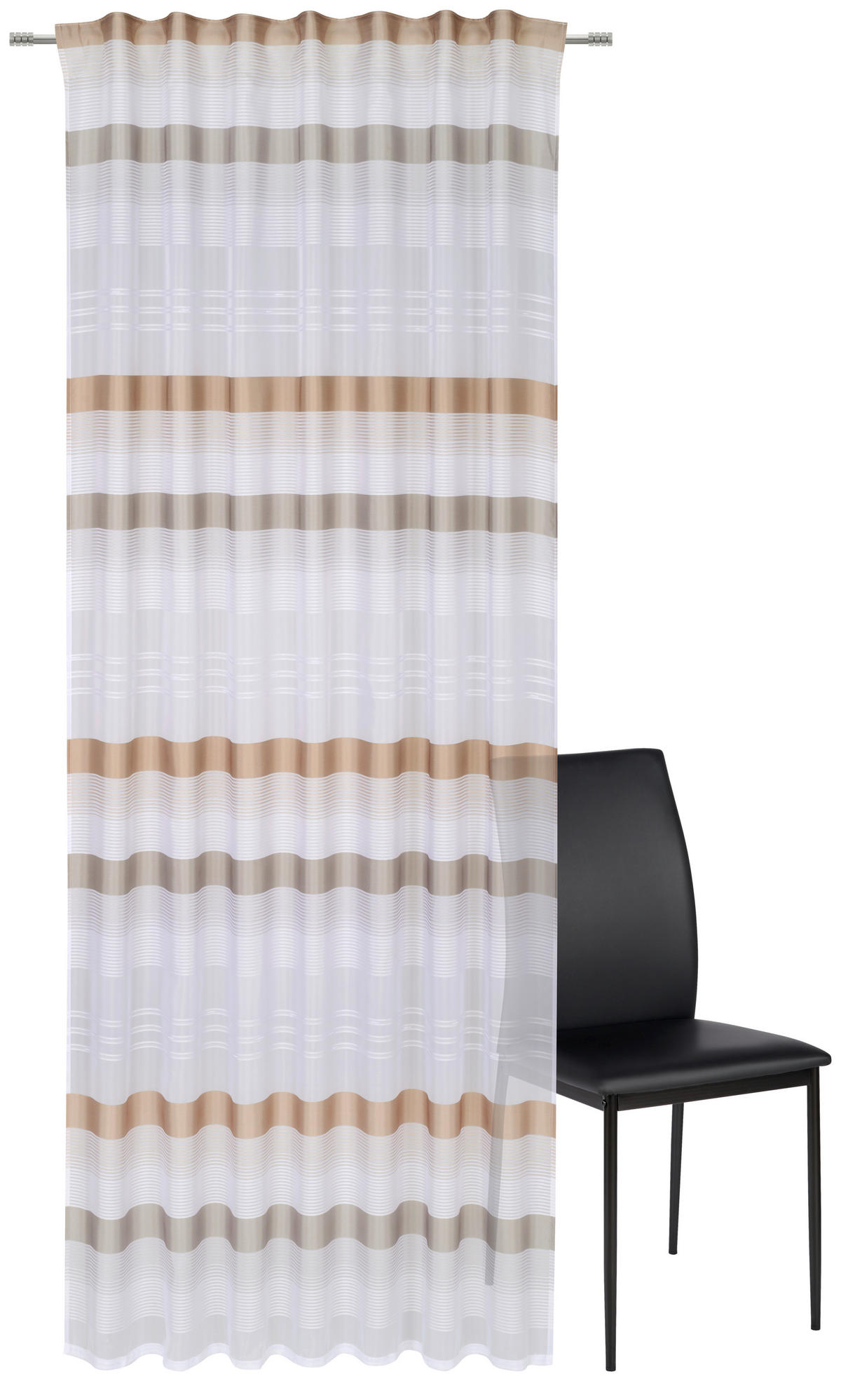 DRAPERIE CONFECțIONATĂ semitransparent  - bej/gri, Konventionell, textil (140/245cm) - Esposa
