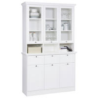 VITRINE in Weiß  - Schwarz/Weiß, LIFESTYLE, Holzwerkstoff/Metall (120/200/40cm) - Carryhome
