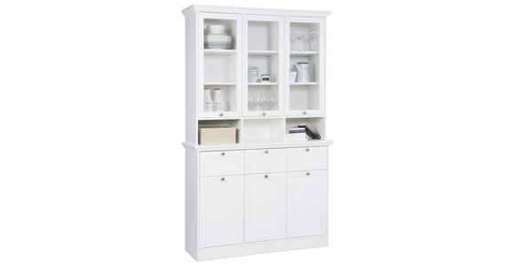 VITRINE in Weiß - Schwarz/Weiß, LIFESTYLE, Holzwerkstoff/Metall (120/200/40cm) - Carryhome