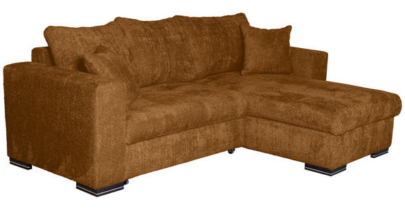 ECKSOFA Goldfarben Webstoff - Goldfarben/Braun, KONVENTIONELL, Holz/Textil (170/235cm) - Carryhome