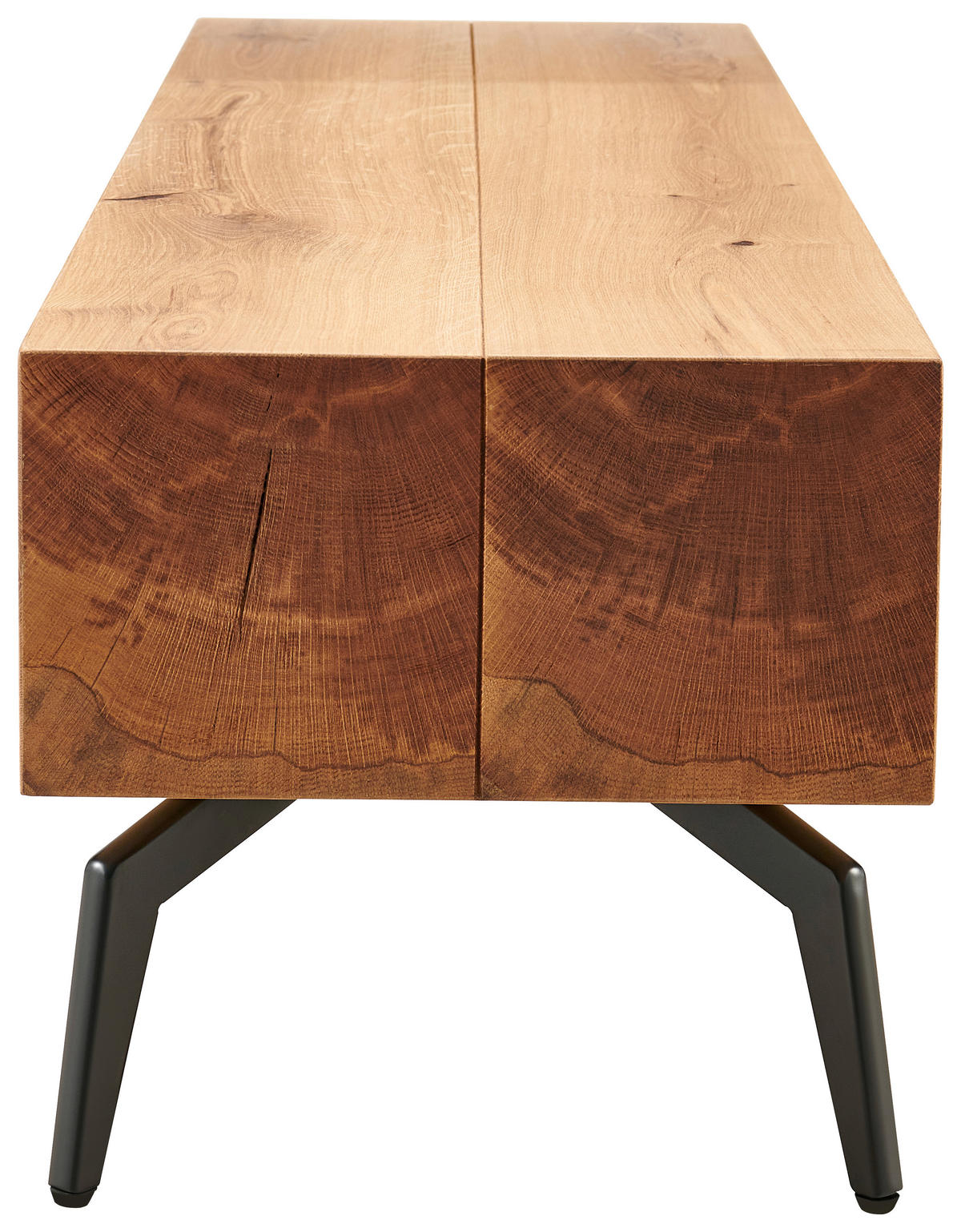 LOWBOARD  in 160/38/40 cm  - Schwarz/Naturfarben, Design, Holz/Metall (160/38/40cm) - Livetastic