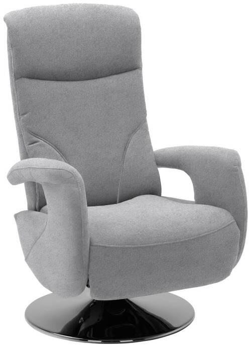 RELAXSESSEL in Textil Hellgrau  - Chromfarben/Hellgrau, Design, Textil/Metall (71/110/83cm) - Dieter Knoll