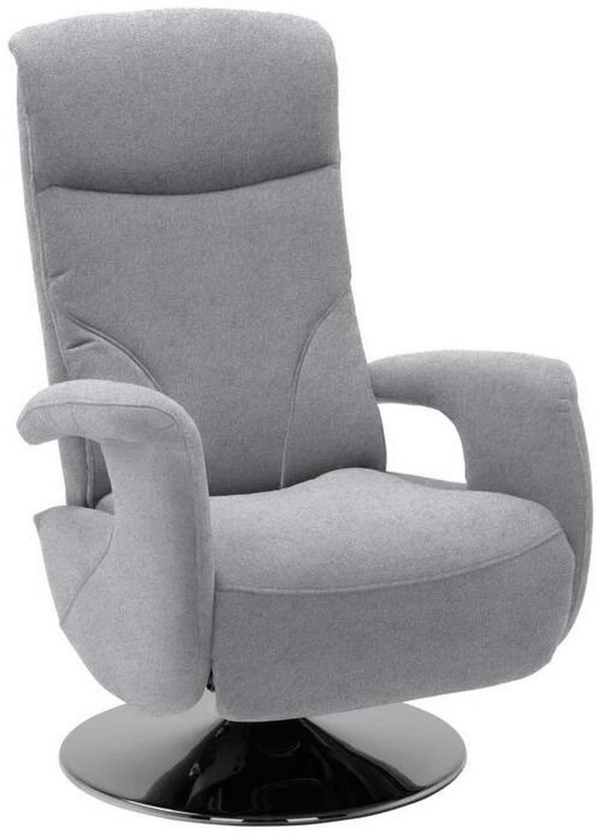 RELAXSESSEL in Textil Hellgrau  - Chromfarben/Hellgrau, Design, Textil/Metall (71/110/83cm) - Dieter Knoll