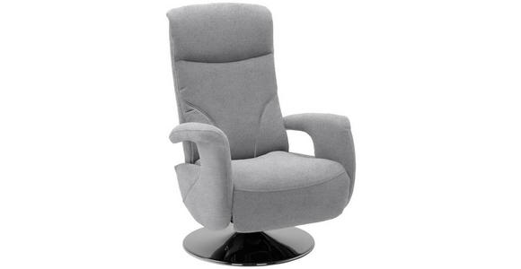 RELAXSESSEL in Textil Hellgrau - Chromfarben/Hellgrau, Design, Textil/Metall (71/110/83cm) - Dieter Knoll