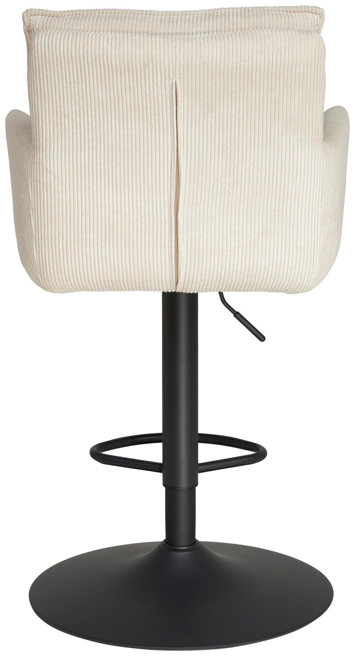 BARHOCKER in Metall, Textil Schwarz, Beige  - Beige/Schwarz, KONVENTIONELL, Textil/Metall (57/100-121/57cm) - MID.YOU