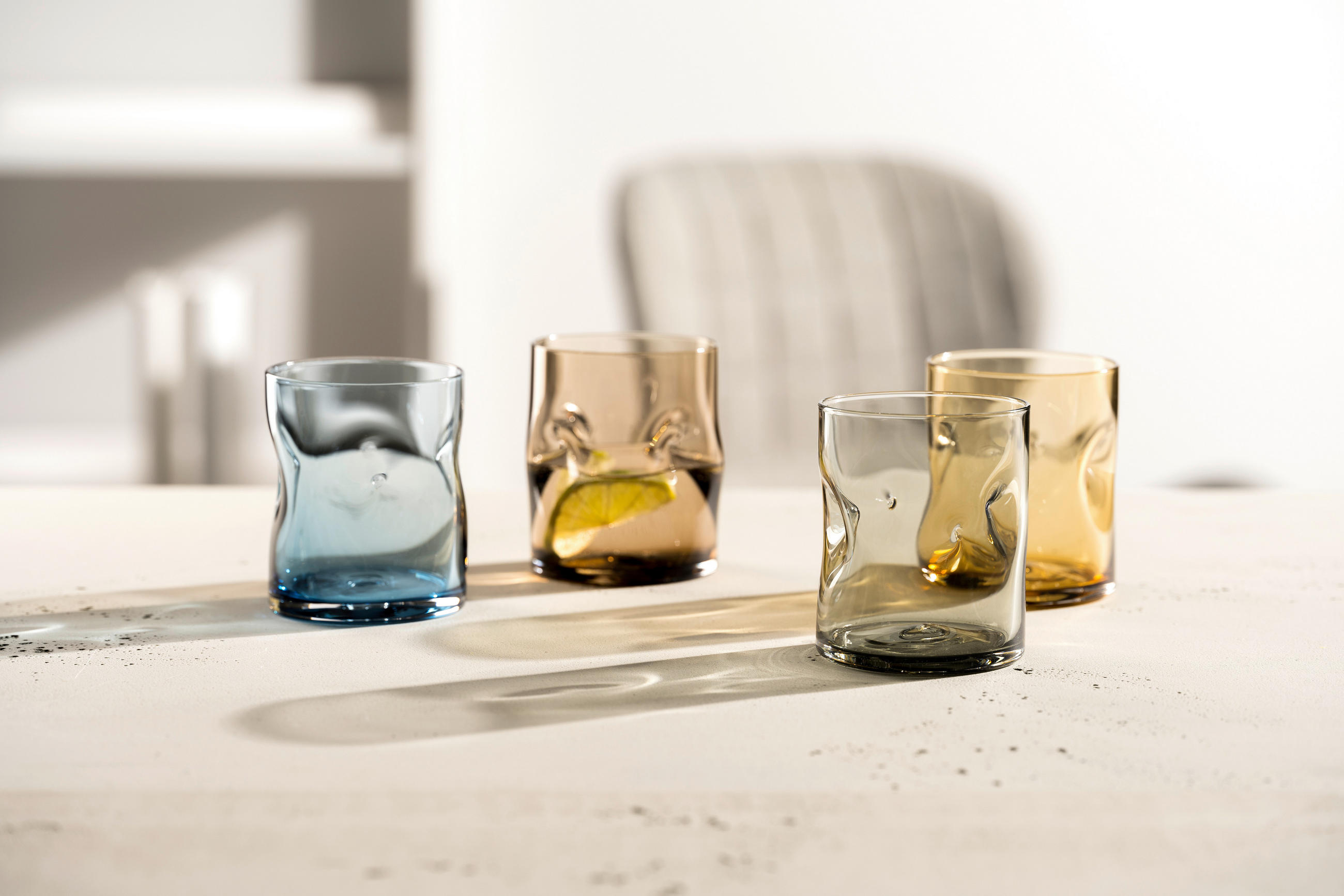TRINKGLAS VESUVIO 300 ml  - Blau, Basics, Glas (7,5/9/7,5cm) - Leonardo