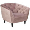 CHESTERFIELD-SESSEL Samt Rosa    - Schwarz/Rosa, Trend, Holz/Textil (97/79/84cm) - Ambia Home