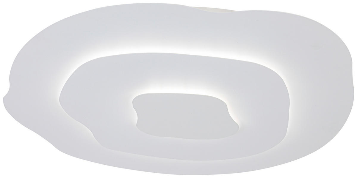 DECKENLEUCHTE  60/5,5 cm    - Weiß, Design, Kunststoff/Metall (60/5,5cm) - Collet's Monde