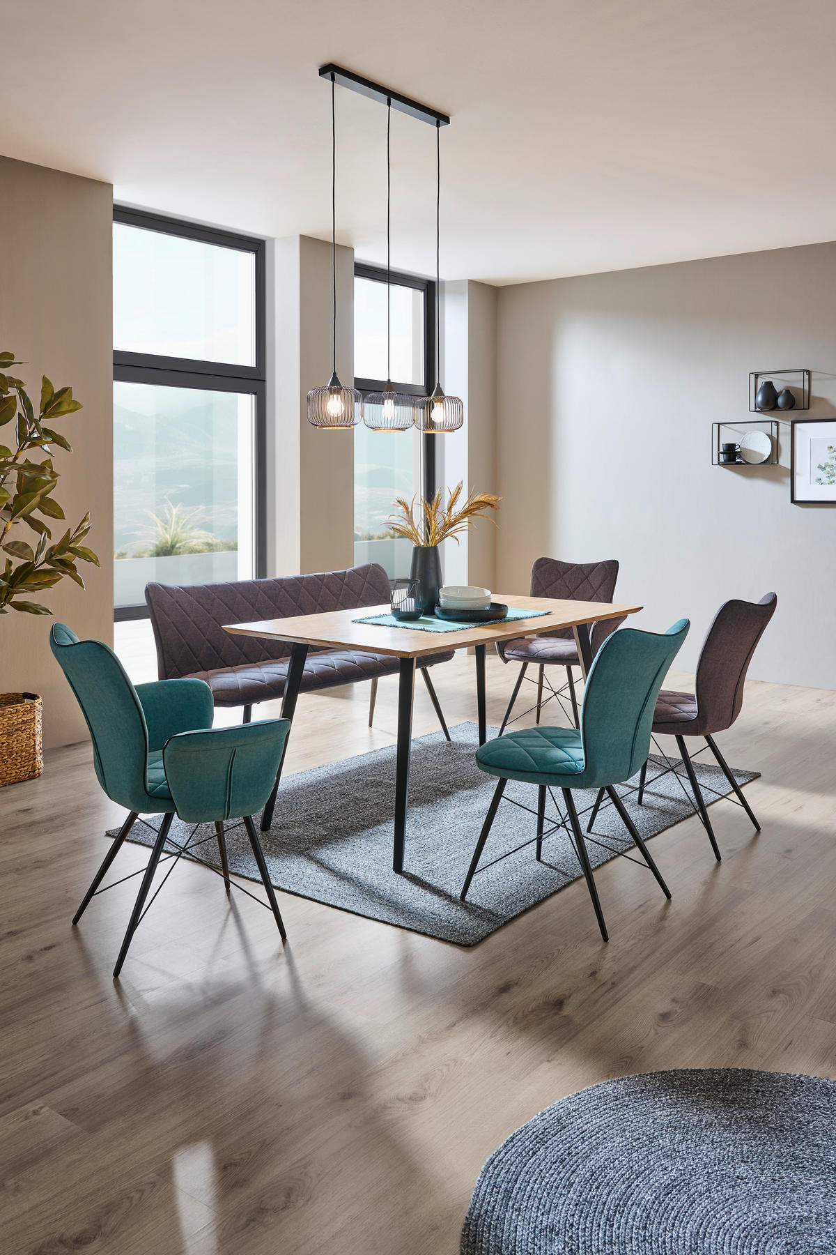 ŽIDLE, šedá - šedá/černá, Design, kov/textil (48/89/62cm) - Hom`in