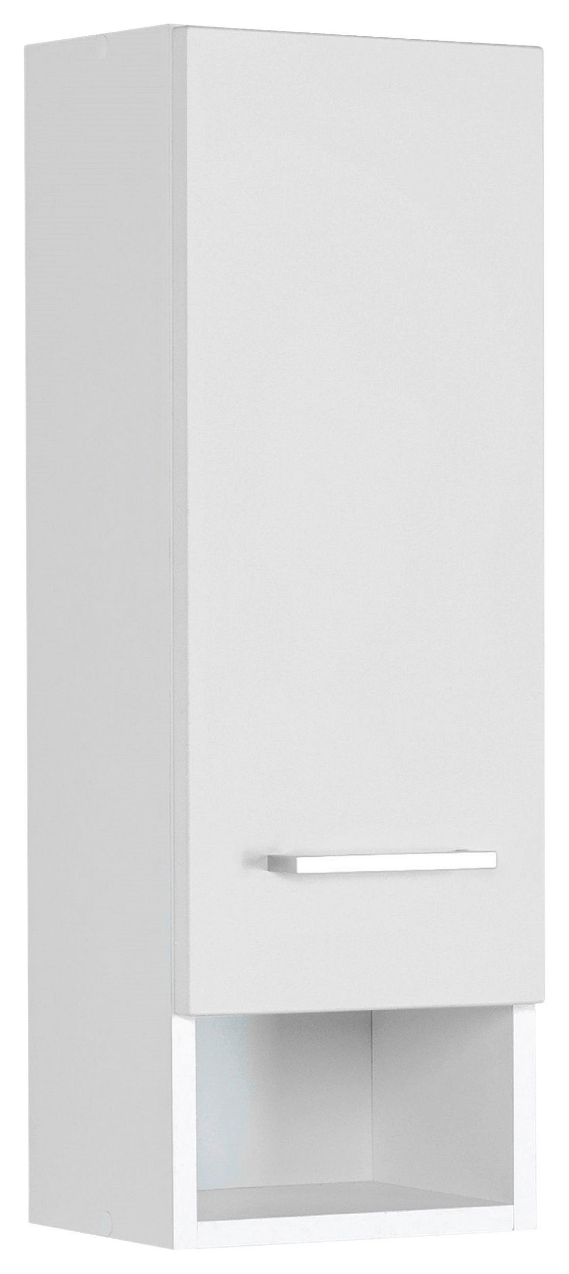 VÄGGHÄNGT SKÅP  - vit/silver, Modern, metall/trämaterial (25/71/20cm) - Held