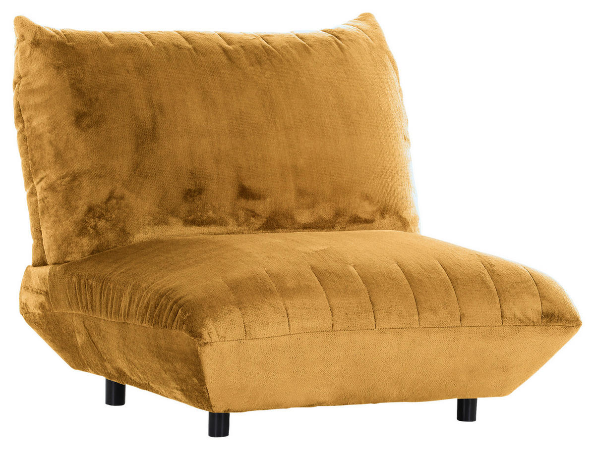 FÅTÖLJ i textil orange  - orange/svart, Klassisk, textil/plast (100/86/100cm) - MID.YOU