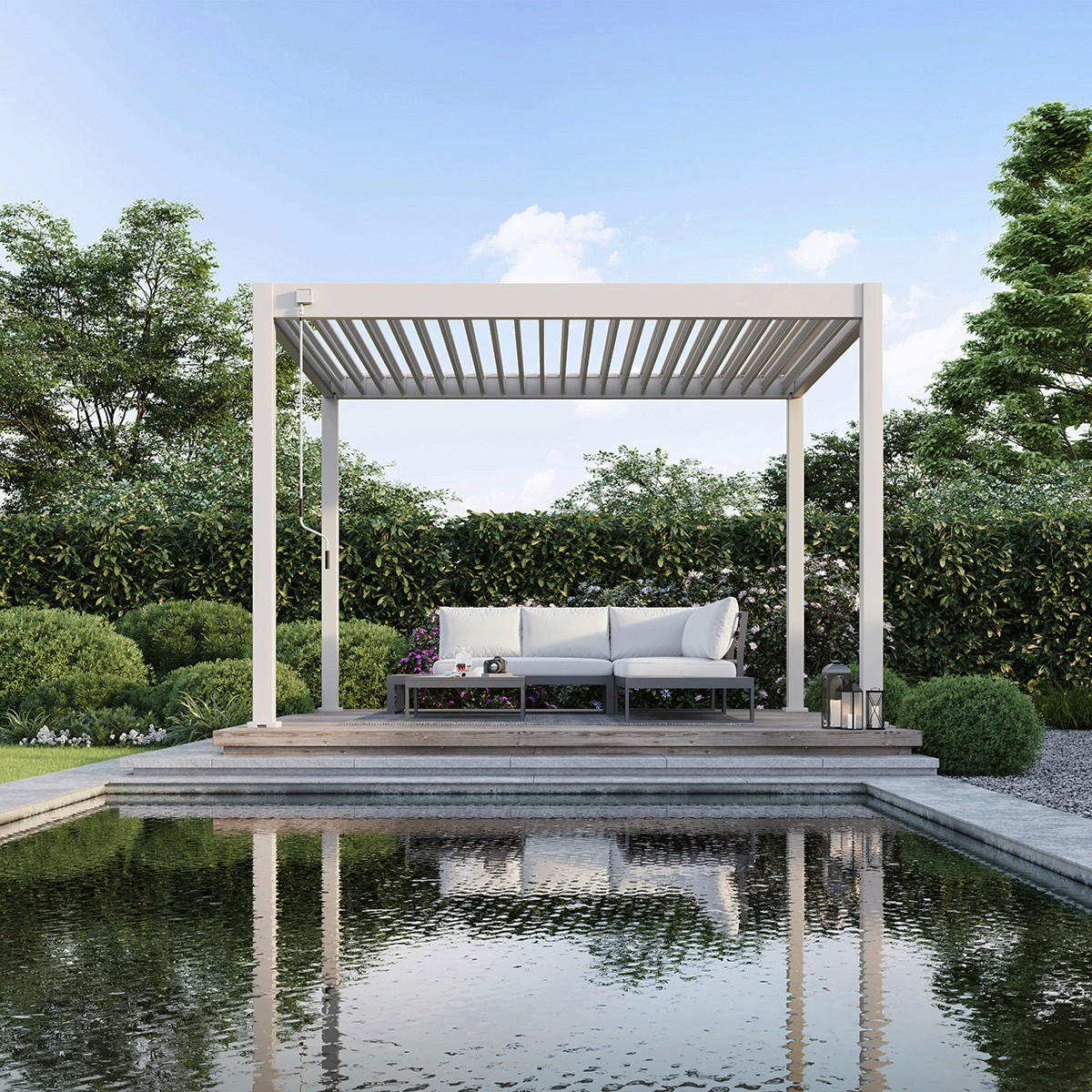 PERGOLA 300/360/255 cm   - Perlmutt, Basics, Metall (300/360/255cm) - Gardenson