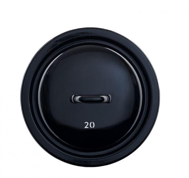 TOPFDECKEL 20 cm  - Schwarz, Basics, Metall (20cm) - Riess