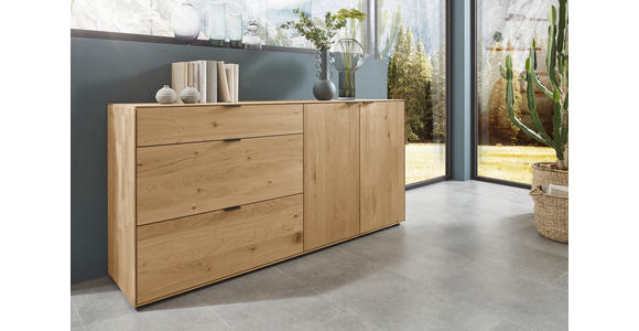 SIDEBOARD Wildeiche  181,9/87,9/45,2 cm  - Wildeiche/Schwarz, Natur, Holz/Metall (181,9/87,9/45,2cm) - Valnatura
