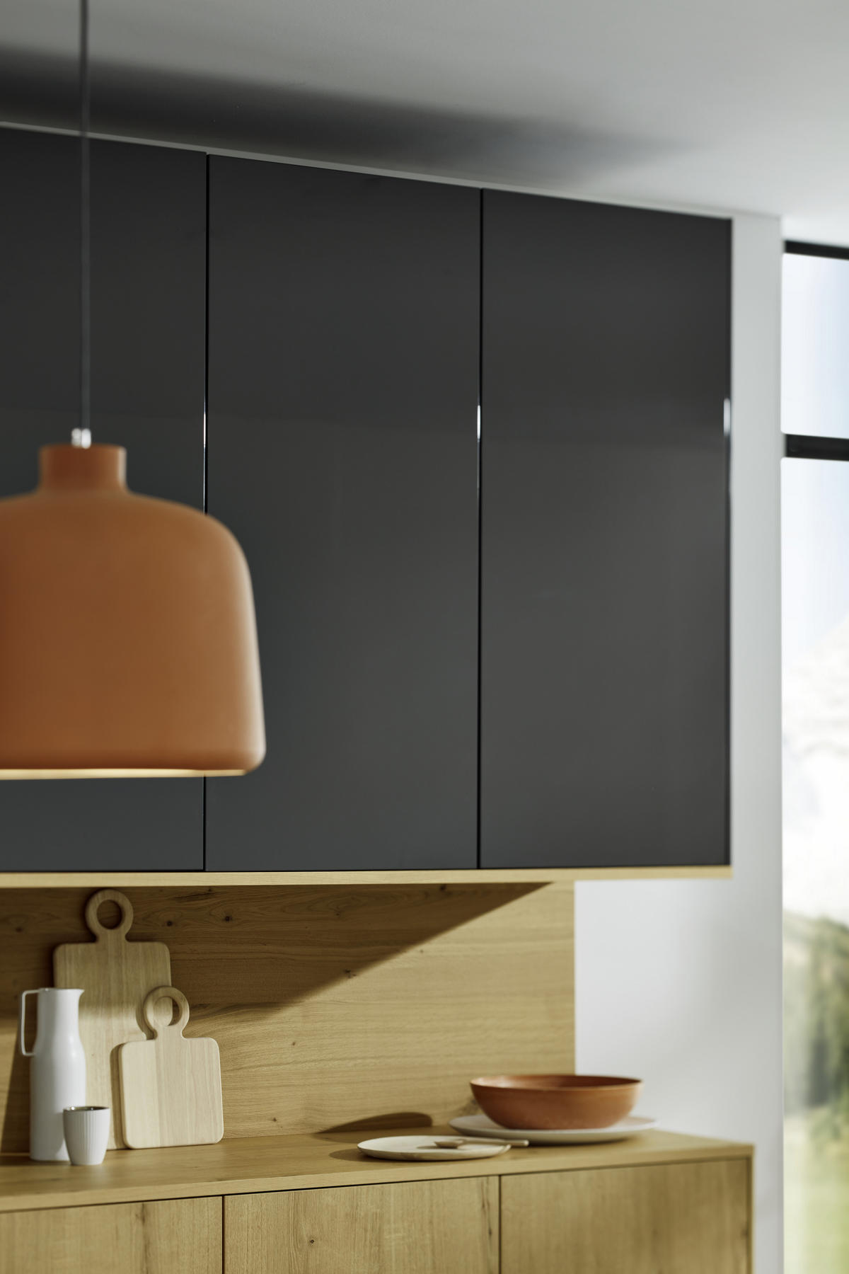 EINBAUKÜCHE NOVA LACK  - Graphitfarben, Design, Holzwerkstoff - Nolte Küchen