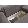 ECKSOFA Dunkelgrau Cord  - Dunkelgrau/Schwarz, KONVENTIONELL, Kunststoff/Textil (255/185cm) - Hom`in